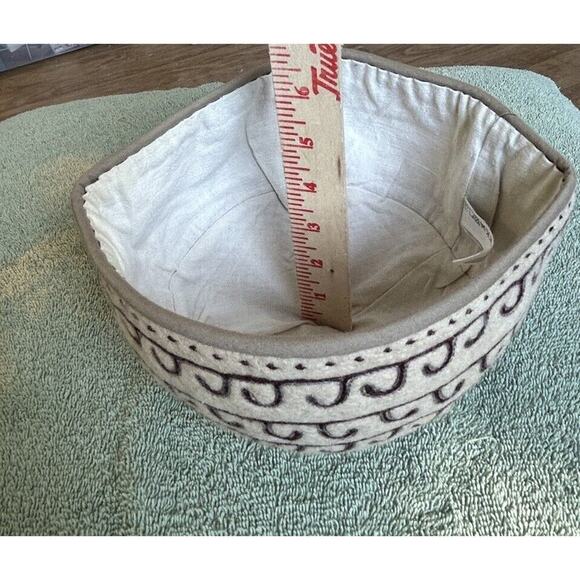 Kyrgyzstan Sheep Wool Beanie Beige And Brown Winter Hat Tumar Art Group - Picture 5 of 8